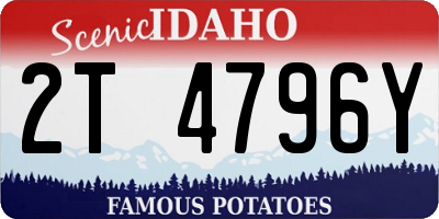 ID license plate 2T4796Y