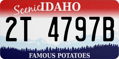 ID license plate 2T4797B