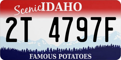 ID license plate 2T4797F