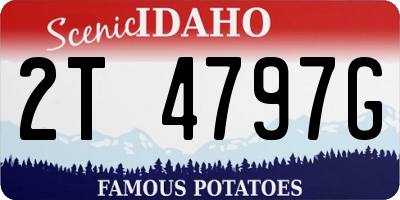 ID license plate 2T4797G
