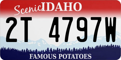 ID license plate 2T4797W