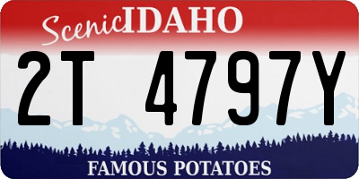 ID license plate 2T4797Y