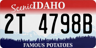 ID license plate 2T4798B