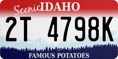ID license plate 2T4798K