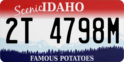 ID license plate 2T4798M