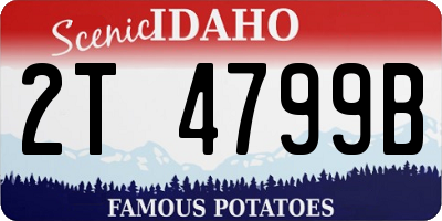 ID license plate 2T4799B