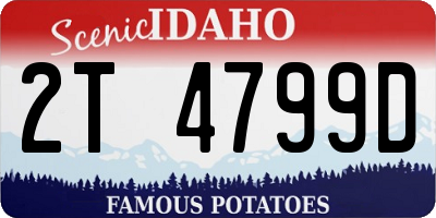 ID license plate 2T4799D
