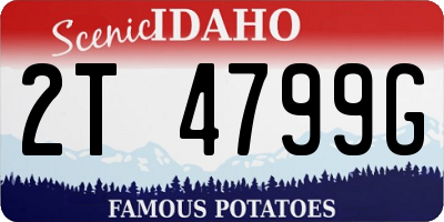 ID license plate 2T4799G