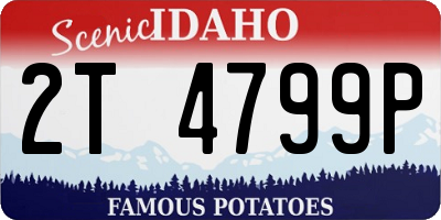 ID license plate 2T4799P