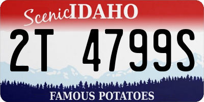 ID license plate 2T4799S