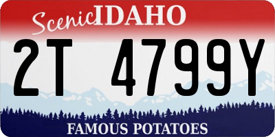 ID license plate 2T4799Y