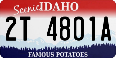 ID license plate 2T4801A