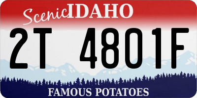 ID license plate 2T4801F