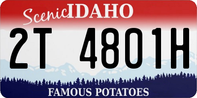 ID license plate 2T4801H