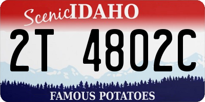 ID license plate 2T4802C