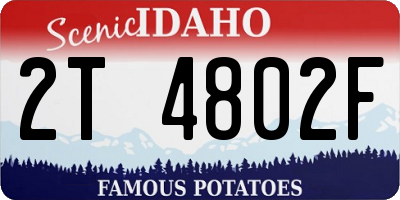 ID license plate 2T4802F