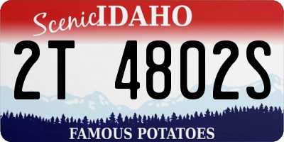 ID license plate 2T4802S