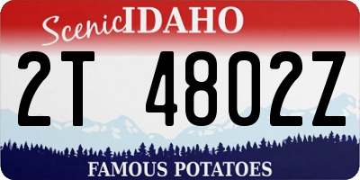ID license plate 2T4802Z