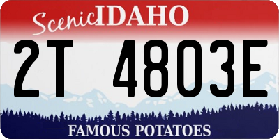 ID license plate 2T4803E