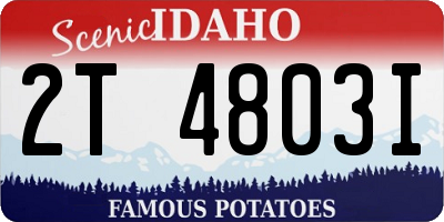ID license plate 2T4803I