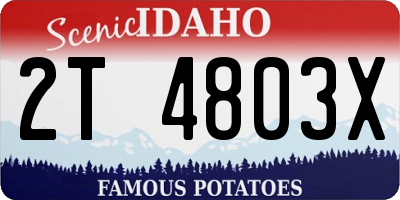 ID license plate 2T4803X