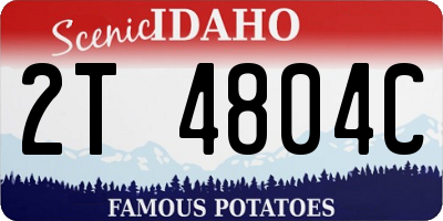 ID license plate 2T4804C