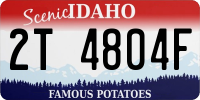 ID license plate 2T4804F