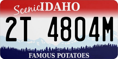 ID license plate 2T4804M