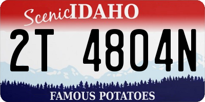 ID license plate 2T4804N