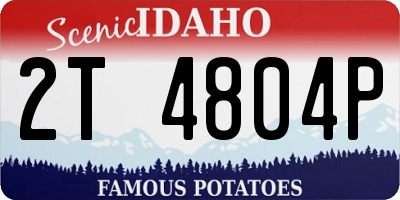ID license plate 2T4804P