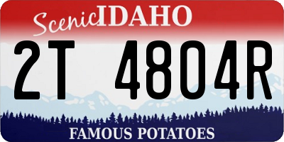 ID license plate 2T4804R