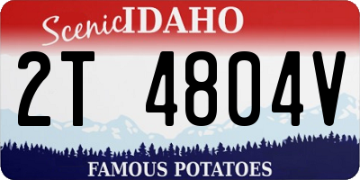 ID license plate 2T4804V