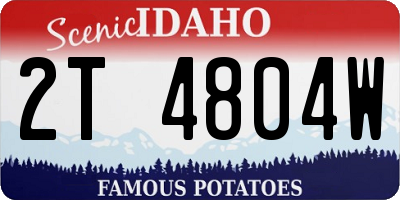 ID license plate 2T4804W