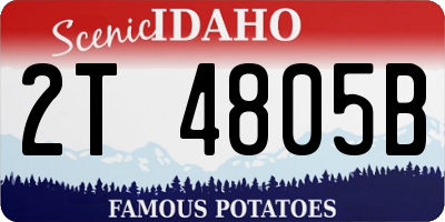 ID license plate 2T4805B