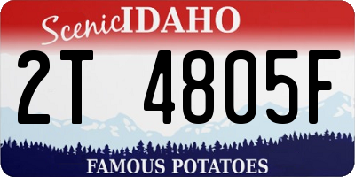 ID license plate 2T4805F