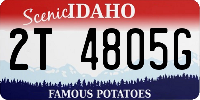 ID license plate 2T4805G