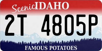 ID license plate 2T4805P