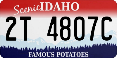 ID license plate 2T4807C