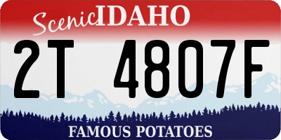 ID license plate 2T4807F