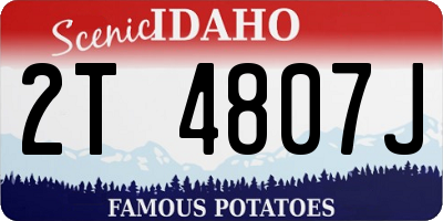 ID license plate 2T4807J