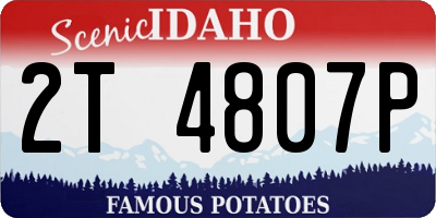 ID license plate 2T4807P