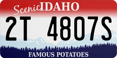 ID license plate 2T4807S