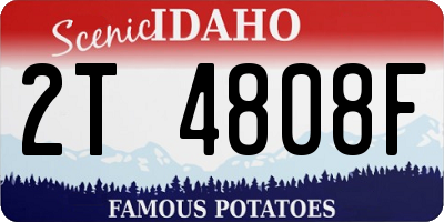 ID license plate 2T4808F