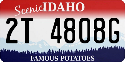 ID license plate 2T4808G