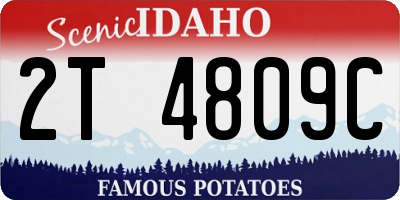 ID license plate 2T4809C