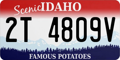 ID license plate 2T4809V