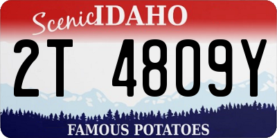 ID license plate 2T4809Y
