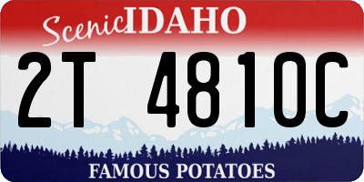 ID license plate 2T4810C