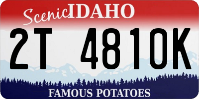ID license plate 2T4810K