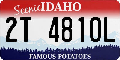 ID license plate 2T4810L